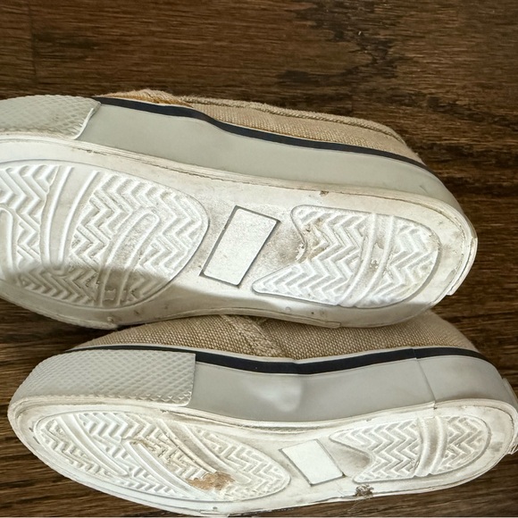 Janie and Jack Kids Beige Slip-On Sneakers - Picture 3 of 3